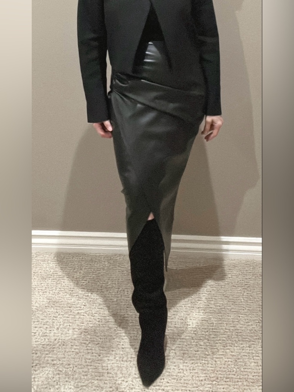 JASON WU Side Ruched Midi Skirt